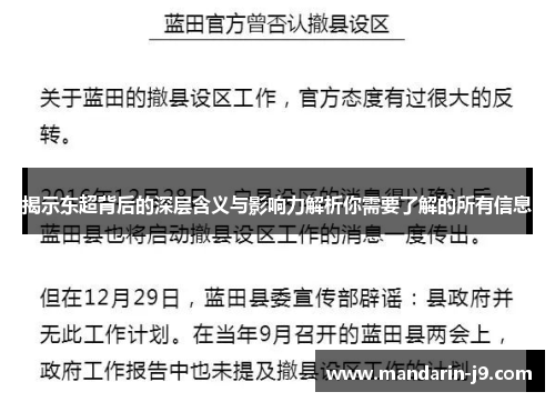 揭示东超背后的深层含义与影响力解析你需要了解的所有信息 揭示东超背后的深层含义与影响力解析你需要了解的所有信息